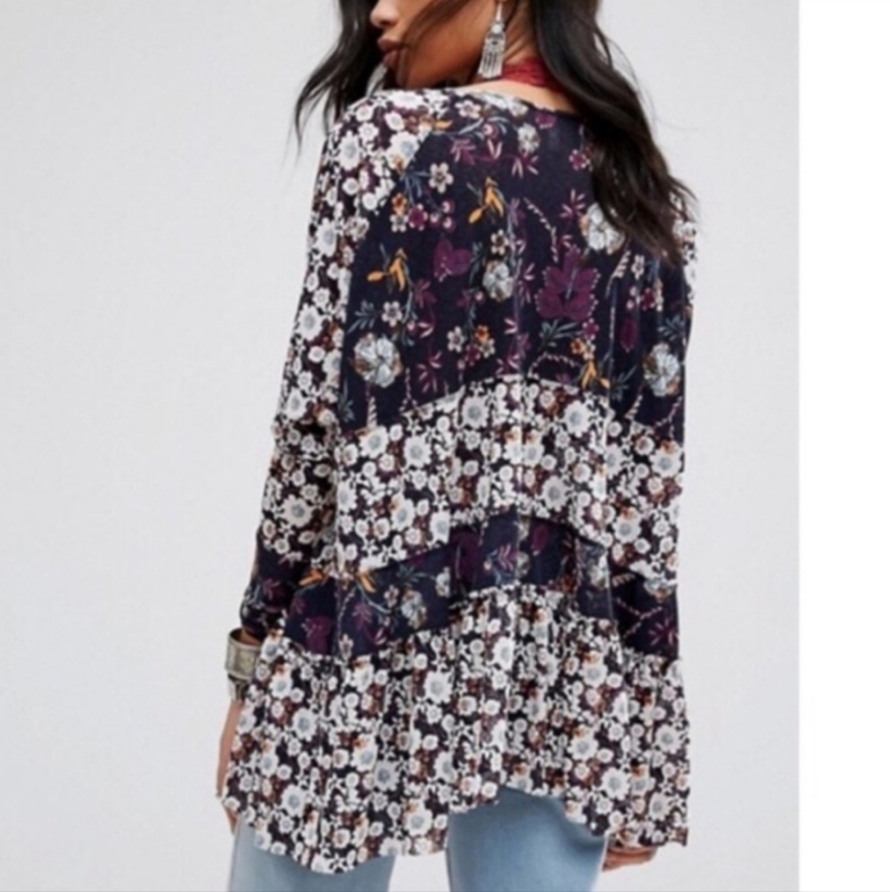 Free People Floral Isabelle Swing Tunic Size XS - Picture 3 of 10